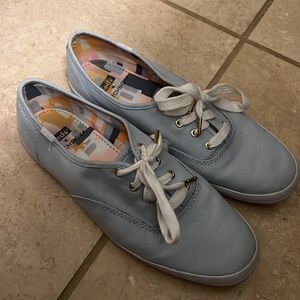 Keds Light Blue Geometric Pattern Birchbox Sneakers Size 8